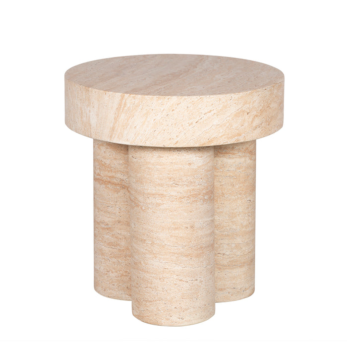 /Babar Travertine Stone Side Table