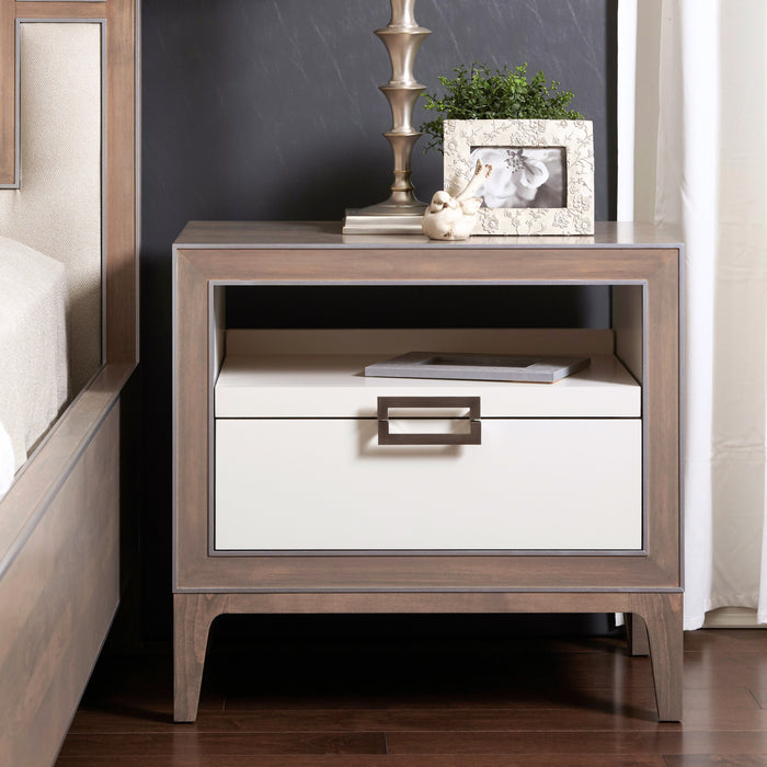 Lustre Night Stand with Pullout Shelf