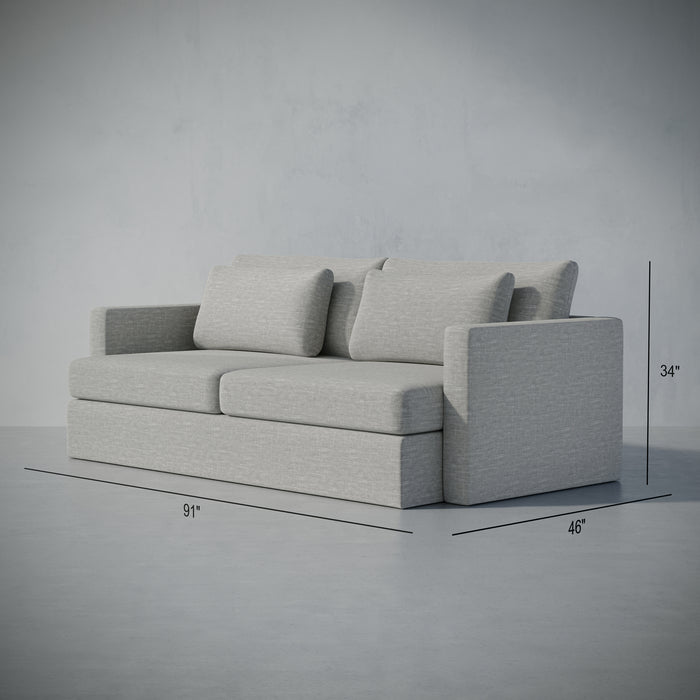 /Light Gray Linen Look