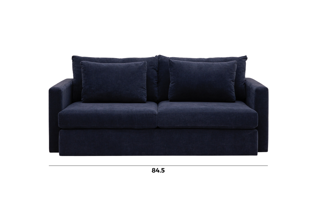 /Dark Blue Suede Look