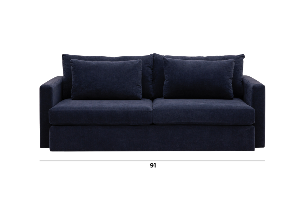 /Dark Blue Suede Look