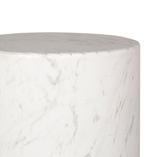 /Bonham White Marble Side Table