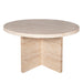 /Cross Travertine Stone Dining Table