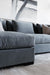 Brentwood 1 Arm Condo Sofa + Chaise Lounge in the fabric Brenton Haze
