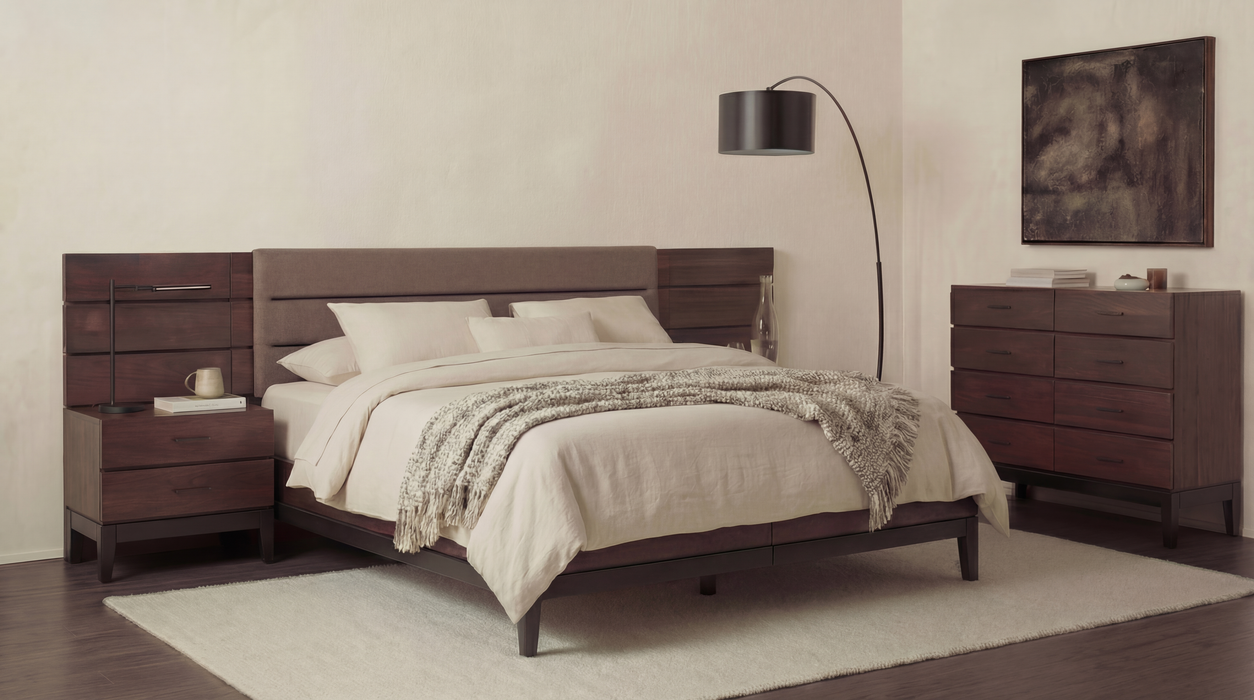 Linea Upholstered Panel Bed
