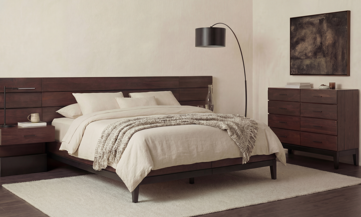 Linea Wood Panel Bed