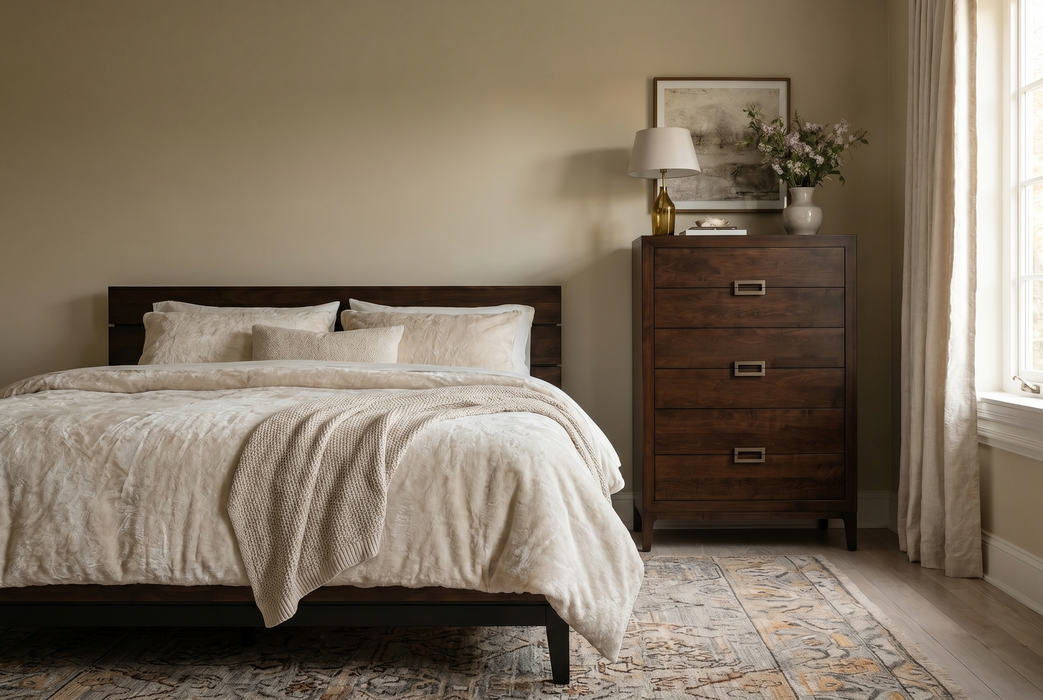 Linea Wood Panel Bed