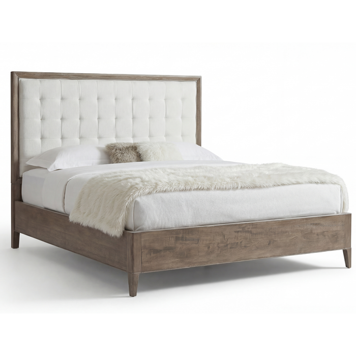 Lustre Panel Bed with Tufted Upholstery (70" High)