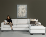 Owen Chaise Lounge + 1 Arm Condo Sofa in the fabric Bogart Crystal