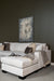 Owen Chaise Lounge + 1 Arm Condo Sofa in the fabric Bogart Crystal