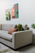 Retreat 1 Arm Condo Sofa + Chaise Lounge in the fabric Downie Morning Moon