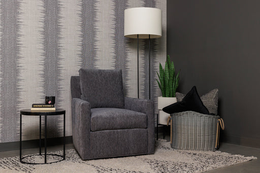 Tessa Swivel Chair in the fabric Hudson Star Sapphire