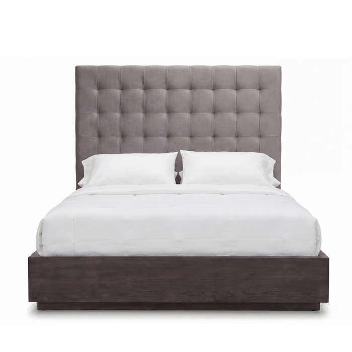 Zenith Upholstered Bed w/ Tufted Headboard