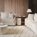 /Bonham White Marble Side Table